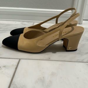Chanel classic sling back pumps